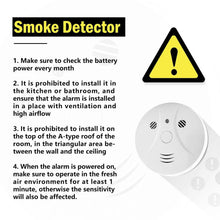 Load image into Gallery viewer, Smoke and Fire Detector Alarm – Portable Photoelectric Fire Alarm with Silence Button