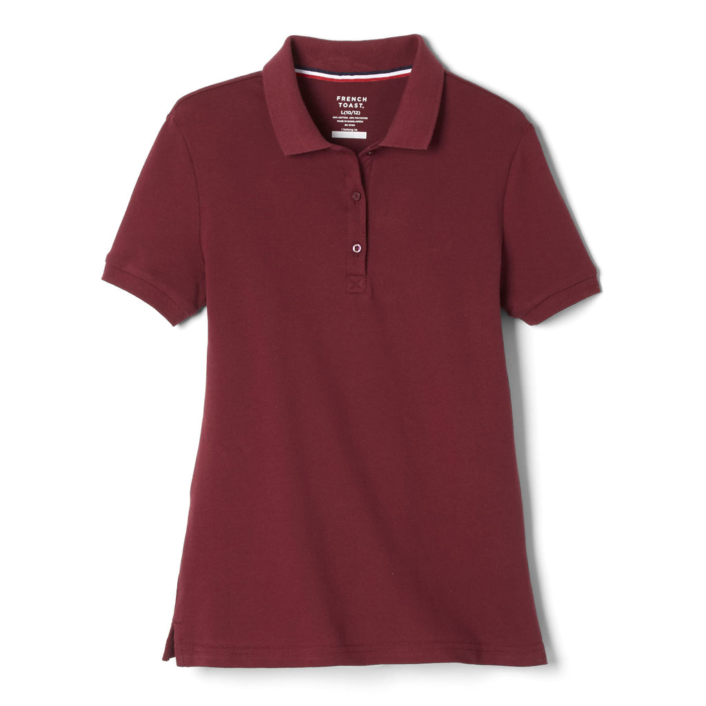 French Toast Women's Cotton Blend Stretch Pique Short Sleeve Polo Shirt
