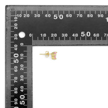 Load image into Gallery viewer, Clear Pink Heart CZ Gold Silver Stud Earrings, Sku#A205