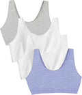 Fruit of the Loom Women's Wireless Cotton Sports Bra, Multipack