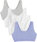 Fruit of the Loom Women's Wireless Cotton Sports Bra, Multipack