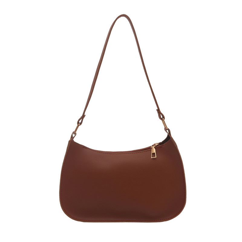 Women's Korean-Style Minimalist Crossbody Shoulder Bag | PU Leather Single Strap