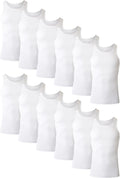 Hanes Men's Tank Undershirt Pack, Cotton Tank Undershirt, Moisture-Wicking, Breathable, White or Grey/Black, Multi-Pack