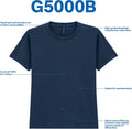 Gildan Unisex-Child Gildan Youth Heavy Cotton T-Shirt, Style G5000b, 2-Pack