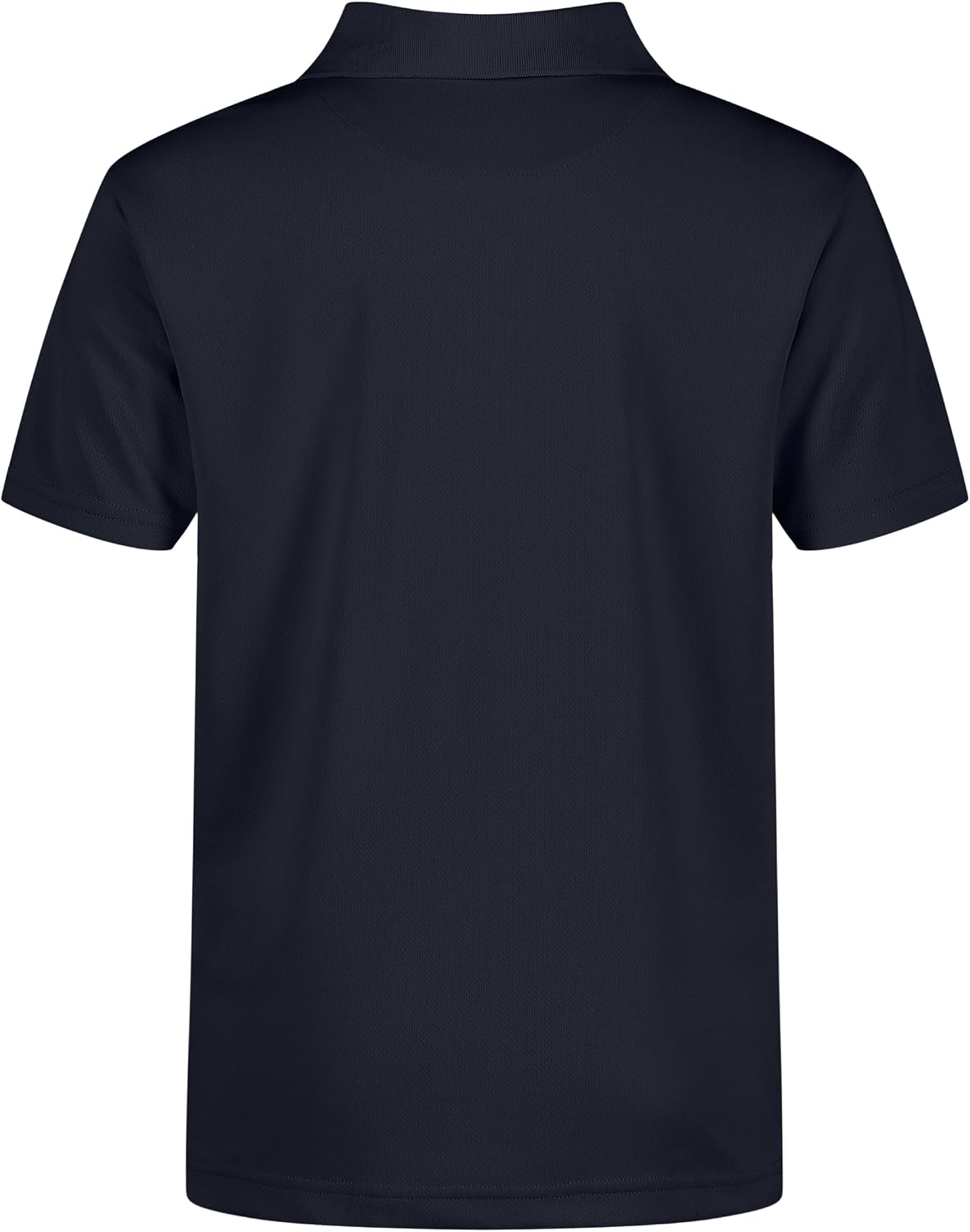 Nautica Boys' School Uniform Short Sleeve Polo Shirt, Button Closure, Moisture Wicking Performance Material