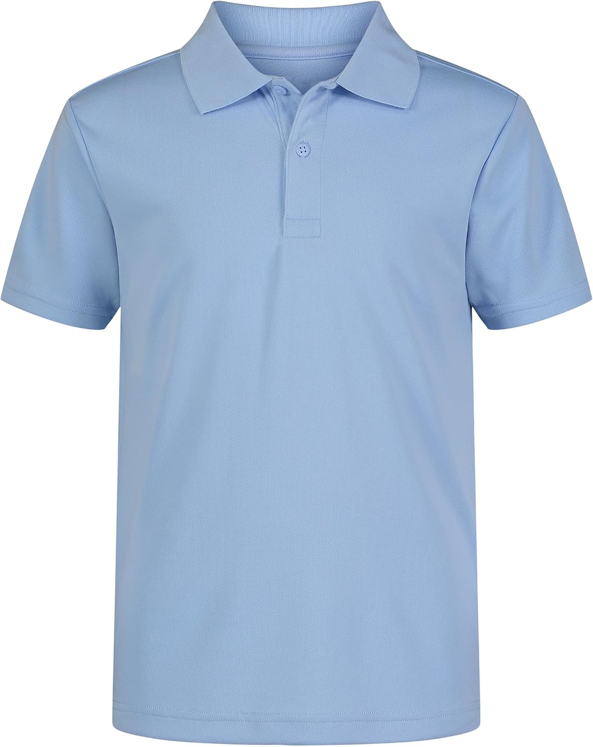 Nautica Boys' School Uniform Short Sleeve Polo Shirt, Button Closure, Moisture Wicking Performance Material