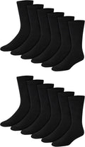 Hanes Men's Double Tough Crew Socks | Moisture Wicking Socks, Multipack