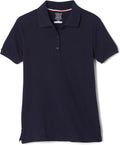 French Toast Women's Juniors' Short Sleeve Stretch Pique Polo Shirt