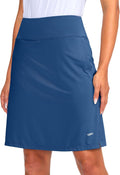 Viodia Women's 20" Knee Length Skorts Skirts UPF50+ Athletic Tennis Golf Skirt for Women Casual Summer Skirts