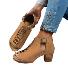 Load image into Gallery viewer, Women's Chunky Heel Sandals – Open Toe Block Heel Sandals for Women | Sizes 6–12