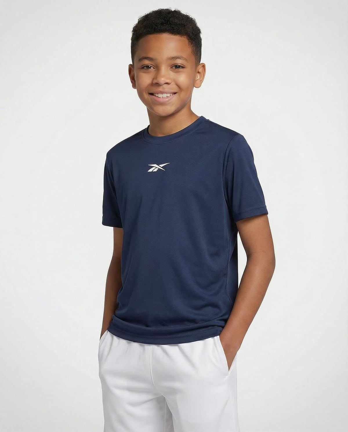 Reebok 4 Pack Boys' Dry Fit Athletic T Shirts Short Sleeve Teens Kids Tops