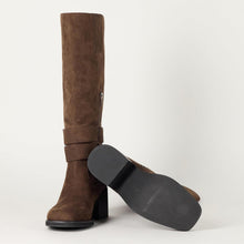 Load image into Gallery viewer, The Drop Women's Sage Tall Biker Boot with Buckles