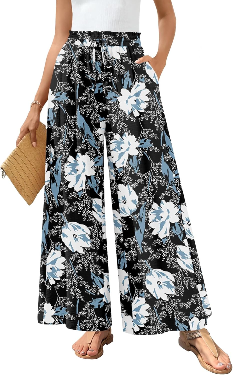 Bestbee Wide Leg Palazzo Pants for Women Dressy Casual Teacher Outfits