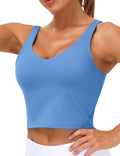 THE GYM PEOPLE Women’s Longline Sports Bra Wirefree Padded Medium Support Yoga Bras Gym Running Workout Tank Tops