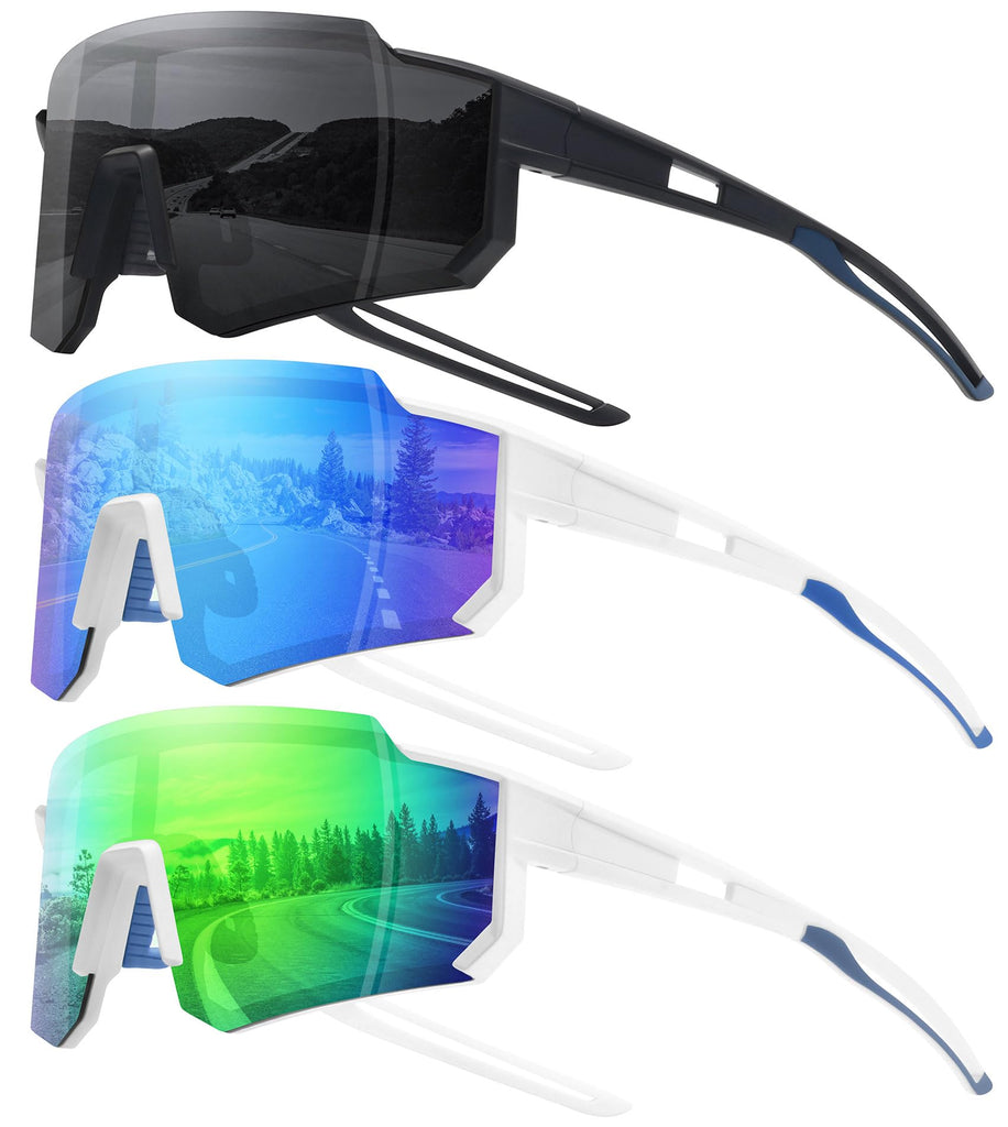 STORYCOAST Polarized Sports Sunglasses for Men Women,Driving Fishing Cycling Mountain Bike Sunglasses UV400 Protection