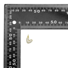 Load image into Gallery viewer, Clear CZ Gold puffy Heart Charm Pendant, Sku#LK1107