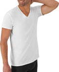 Hanes Men's Undershirts T-Shirt Pack, V-Neck Cotton Tees for Men, Moisture-Wicking, Odor Control, White Multi-Pack