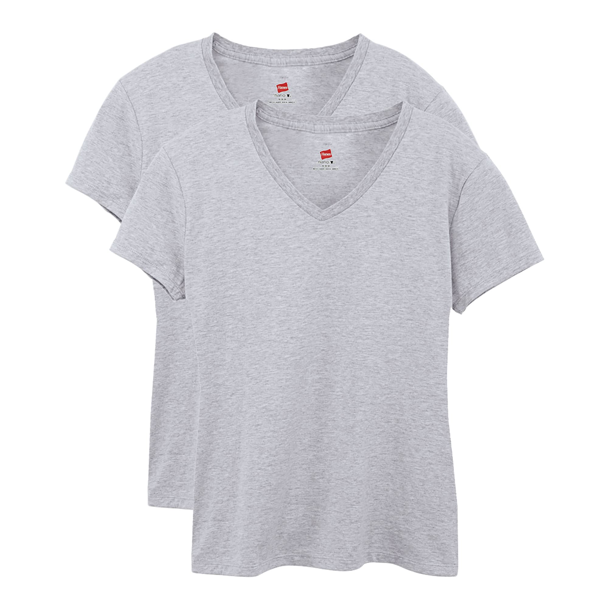Hanes Women's Perfect-T V-neck T-shirt, Cotton Short Sleeve Tee for Women, 1 or 2-Pack
