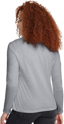 Hanes Women's Originals Long Sleeve Cotton T-Shirt, Lightweight Crewneck Tee, Modern Fit