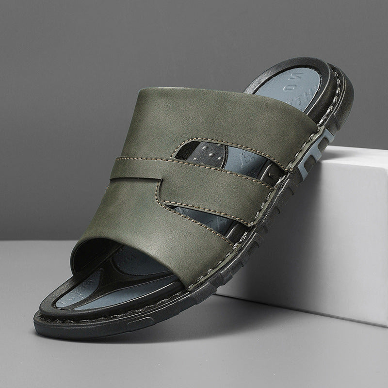 Handmade Microfiber Leather Slip-On Loafers for Men