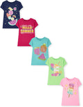 The Children's Place Girls' Short Sleeve Graphic T-shirts (5-Pack)