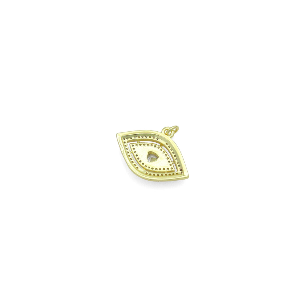 Gold Silver CZ Evil Eye Charm Pendant,Sku#LX850