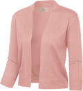GRACE KARIN Women Cardigan Sweaters Lightweight Knit Cropped Cardigans Trendy 3/4 Sleeve Shrug Bolero S-3XL