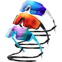 Load image into Gallery viewer, Polarized Sport Sunglasses for Men and Women, Lightweight TR90 Sun Glasses with UV Protection for Cycling Running