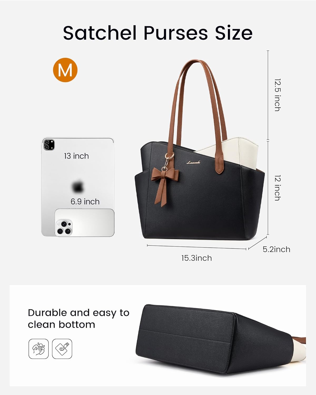 LOVEVOOK Small Tote Purse for Women, 2026 Structured PU Leather Handbags with Top Handle, Elegant Satchel Shoulder Bag