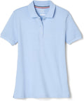 French Toast Women's Juniors' Short Sleeve Stretch Pique Polo Shirt