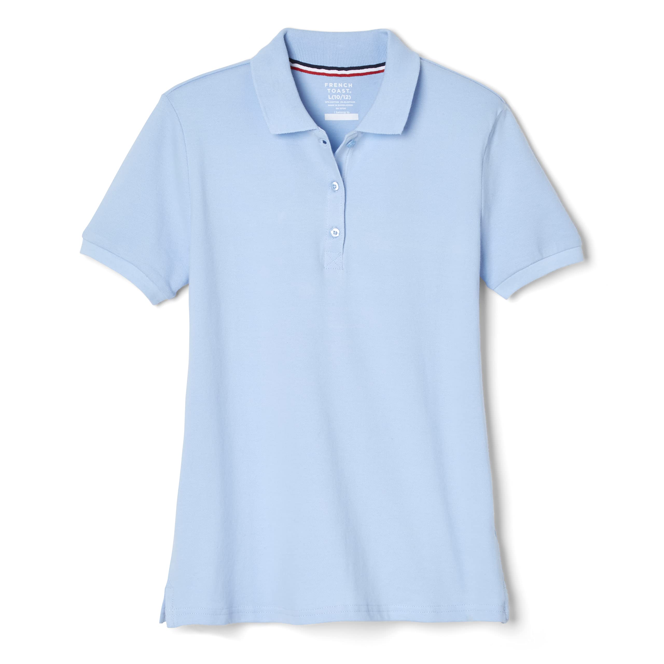 French Toast Women's Cotton Blend Stretch Pique Short Sleeve Polo Shirt