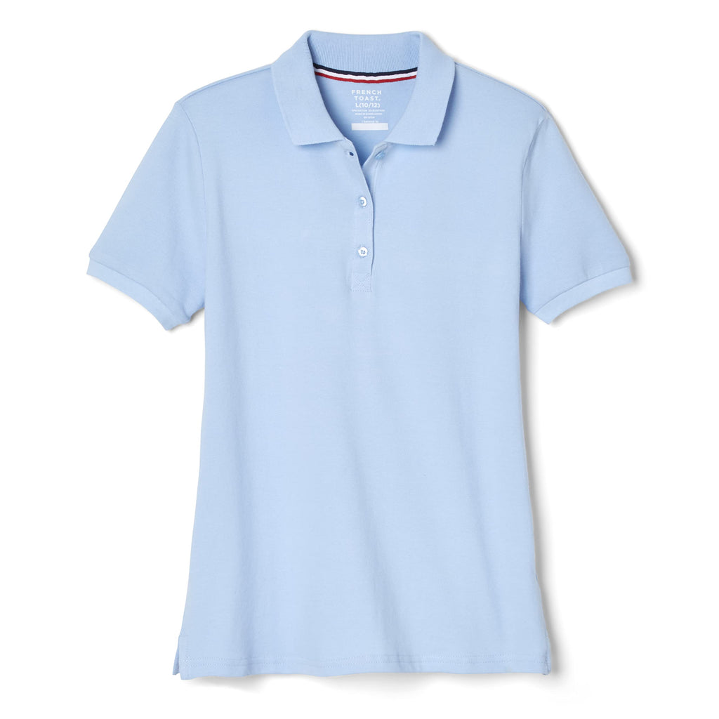 French Toast Women's Cotton Blend Stretch Pique Short Sleeve Polo Shirt