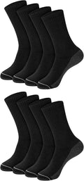 Hanes Men's Crew & Over the Calf Socks Pack, Max Cushioned Moisture-wicking Stay Dry Socks, Athletic Socks, 6, 8 Or 12-pairs