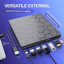 Load image into Gallery viewer, High-Speed USB 3.0 External CD/DVD Drive with Burner – Plug &amp; Play, Windows &amp; Mac Compatible