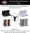 Dickies Men's Dri-tech Original Moisture Control Crew Socks, Available in M-xxl (6, 12, 18 Pairs)