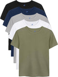5 Pack Boys Shirts Short Sleeve T-Shirts Cotton Tshirts Toddler Clothes