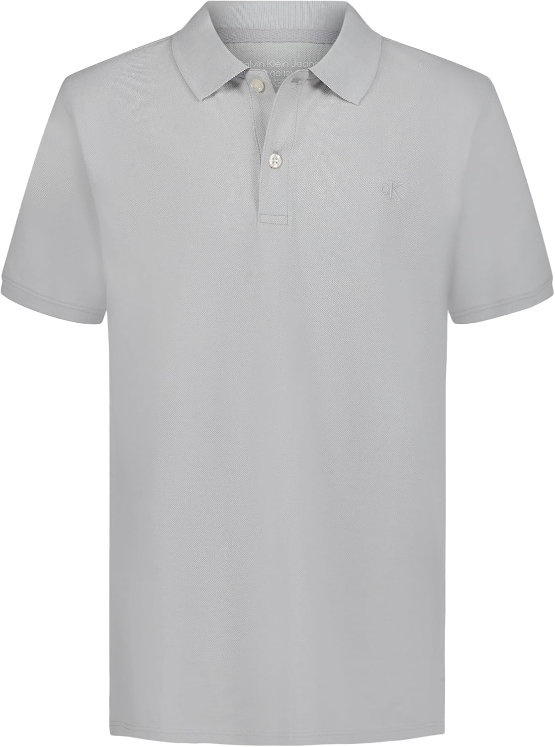Calvin Klein Boys Short Sleeve Micro Pique Solid Polo, Button Closure, Soft & Comfortable