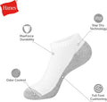 Hanes Men's Crew Socks Pack, 8 Pairs, Max Cushion Moisture-wicking Ankle Socks for Men, Cushioned Ankle Length