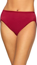 Vanity Fair Women's Illumination Hi Cut Panties, Silky Stretch & Satin Trim