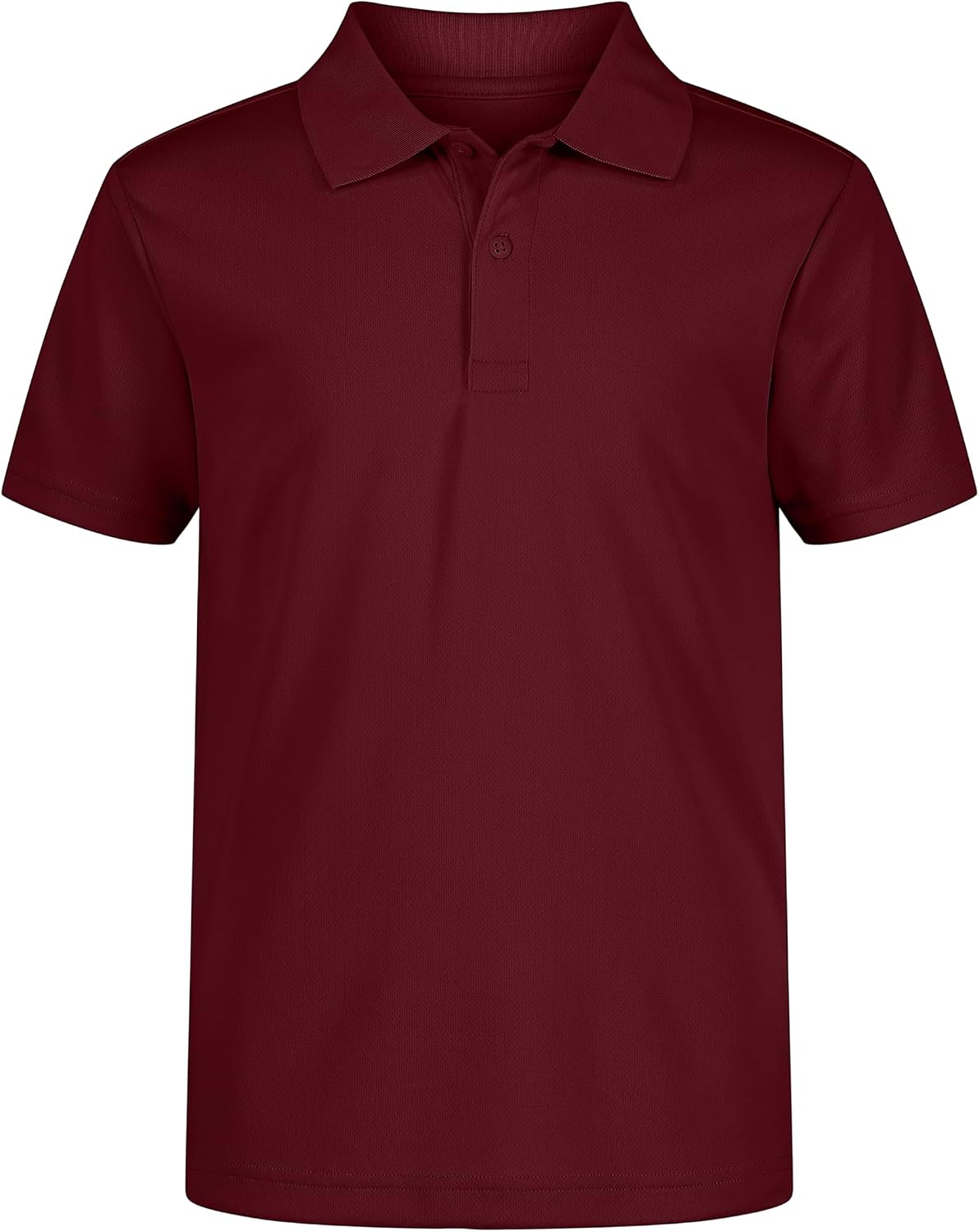 Nautica Boys' School Uniform Short Sleeve Polo Shirt, Button Closure, Moisture Wicking Performance Material