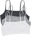 Hanes Women's String Bralette Pack, 3-Pack, Cotton Sports Bralette Bras for Women, Solid or Assorted Wireless Bras