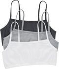 Hanes Women's String Bralette Pack, 3-Pack, Cotton Sports Bralette Bras for Women, Solid or Assorted Wireless Bras