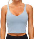 THE GYM PEOPLE Women’s Longline Sports Bra Wirefree Padded Medium Support Yoga Bras Gym Running Workout Tank Tops