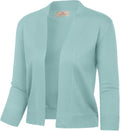 GRACE KARIN Women Cardigan Sweaters Lightweight Knit Cropped Cardigans Trendy 3/4 Sleeve Shrug Bolero S-3XL