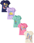 The Children's Place Girls' Short Sleeve Graphic T-shirts (5-Pack)