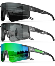 Load image into Gallery viewer, Polarized Sports Sunglasses for Men Women, UV400 Protection Mens Sunglasses Wrap Around Sun Glasses for Cycling Running