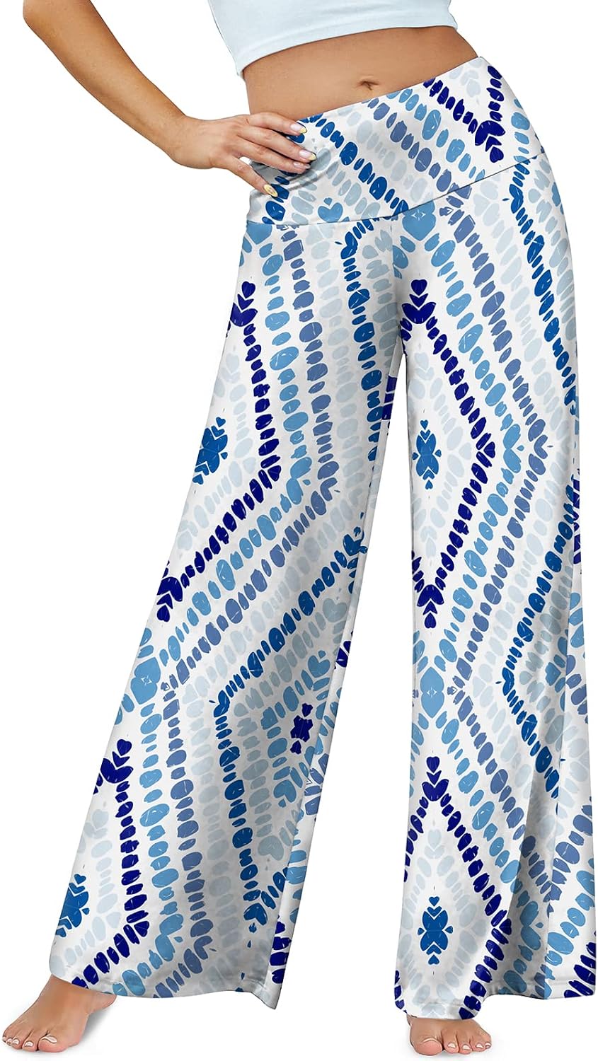 Arolina Palazzo Pants for Women Wide Leg Flowy Pants Casual Comfy High Waist Summer Pants