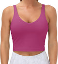 THE GYM PEOPLE Women’s Longline Sports Bra Wirefree Padded Medium Support Yoga Bras Gym Running Workout Tank Tops