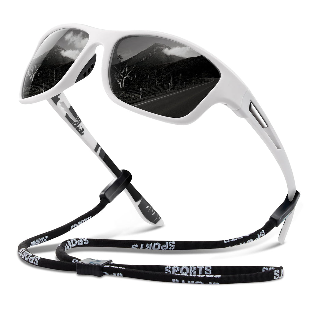 suoso Polarized Sports Sunglasses for Men: UV400 Protection Glasses Wrap Around Goggles for Driving Fishing