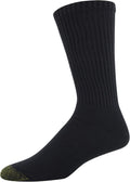 GOLDTOE Men's 656S Cotton Crew Athletic Socks (Multipack)